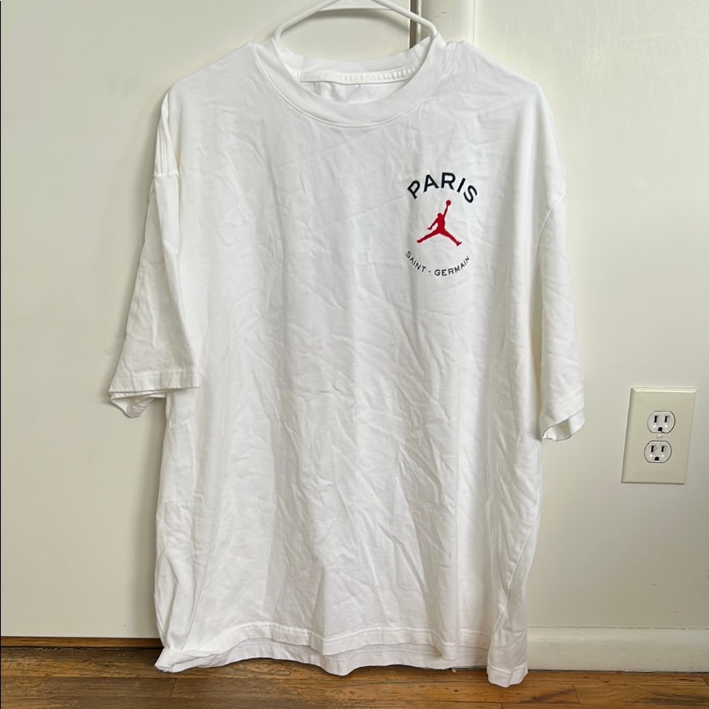 White Jordan Paris Saint Germain Graphic T-Shirt